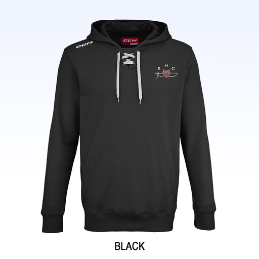 EHC_CCM FLEECE LACE HOODIE ADT_Black